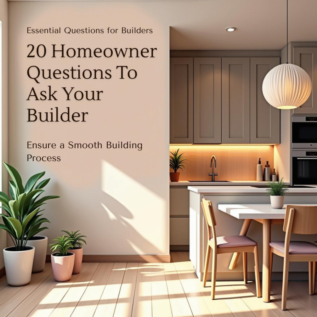 20 Homeowner Questions To Ask Your Builder